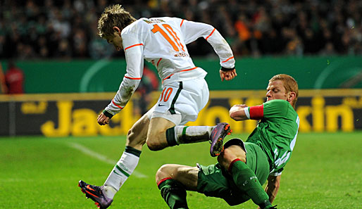 Das letzte Duell zwischen Augsburg und Werder: DFB-Pokal-Halbfinale 2010: Bremen gewinnt 2:0