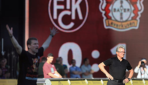 Die Tafel zeigt's an: Leverkusen gewann das letzte Spiel beim FCK mit 1:0