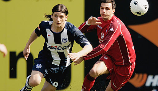 Beim letzten Bundesligaduell im April 2006 gewann Hertha BSC beim FCK mit 2:0