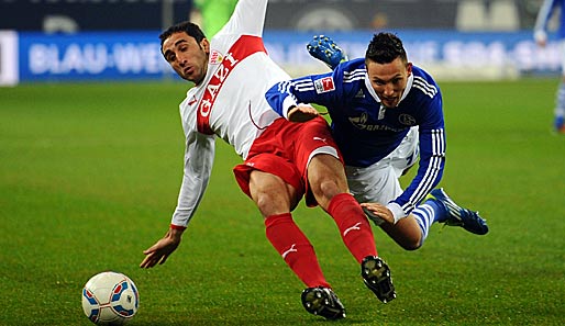 Schalke mit Höger (r.) war für Molinaros VfB Stuttgart eine Nummer zu groß
