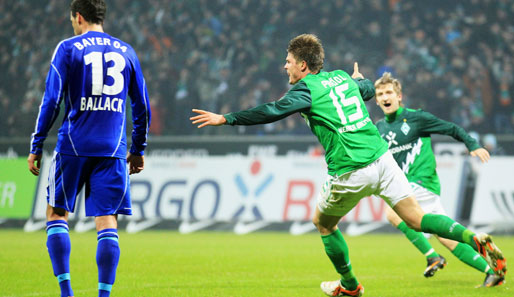 Doppeltes Remis: 2010/2011 hieß es zwischen Bayer und Werder zweimal 2:2