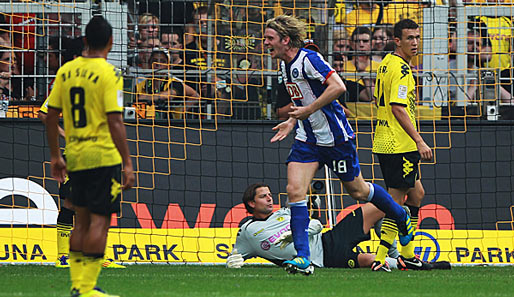 Dortmund verlor im Hinspiel gegen Hertha erstmals nach 18 Heimspielen ohne Niederlage