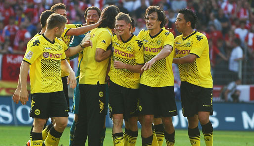 Lukas Piszczek (M.) avancierte zum Matchwinner für Borussia Dortmund gegen den FSV Mainz 05