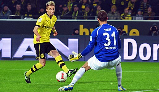Marco Reus erzielte gegen Eintracht Frankfurt seine Saisontore neun, zehn und elf