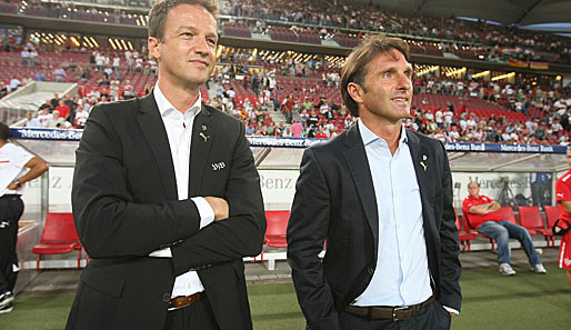 Brauchen dringend Punkte: Sportdirektor Fredi Bobic und Trainer Bruno Labbadia vom VfB
