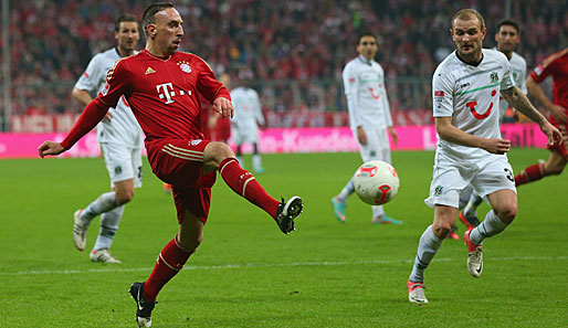 Franck Ribery war im Pokal gesperrt und dürfte gegen Hannover wieder spielen