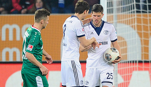 Klaas-Jan Huntelaar erzielte beide Schalker Tore gegen den FC Augsburg