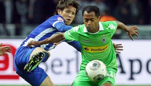 Gladbachs Raffael (v.) spielte vier Jahre lang für Hertha BSC