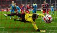 Torreigen-Eröffnung in der 3. Minute: Köln-Keeper Horn ist chancenlos gegen Schweinsteigers Kopfball