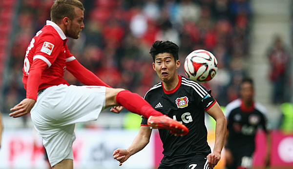 Treffsicher: Hung-Min Son (r.) erzielte mit seinem 11. Saisontor das 1:0 für Bayer
