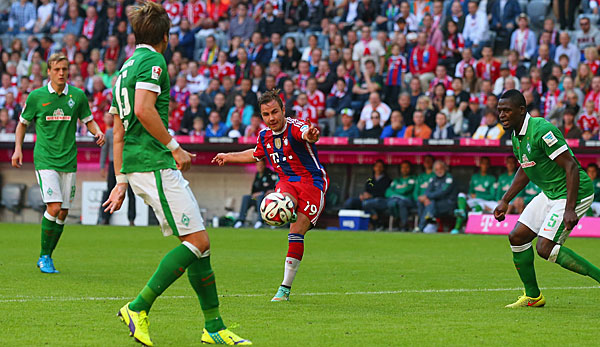 Zauberfuß: Mario Götze (M.) traf gegen Werder Bremen doppelt
