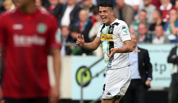 Granit Xhaka erzielte mit einem Freistoß-Hammer die 2:0-Führung für Mönchengladbach