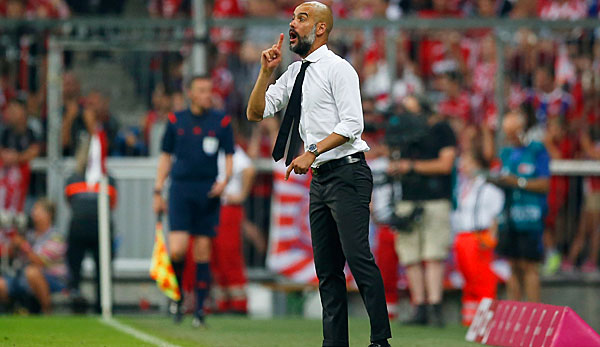 Pep Guardiola coacht die Münchner am 3. Spieltag auf den ersten Tabellenplatz