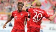Kingsley Coman (l.) und Sebastian Rode erzielten je ihren ersten Saisontreffer für Bayern