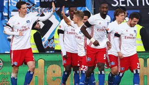 Der Hamburger SV bejubelt einen 2:0-Auswärtssieg in Darmstadt