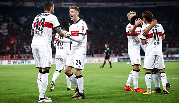 Daniel Ginczek (l.) brachte den VfB Stuttgart mit 1:0 in Führung