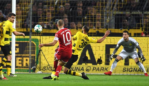 Mal wieder Arjen Robben. Der Niederländer brachte die Bayern in Dortmund 1:0 in Führung