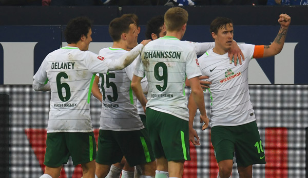 Jubel an der Weser: Bremen steht nach dem Sieg über Schalke nicht mehr auf den Abstiegsrängen.