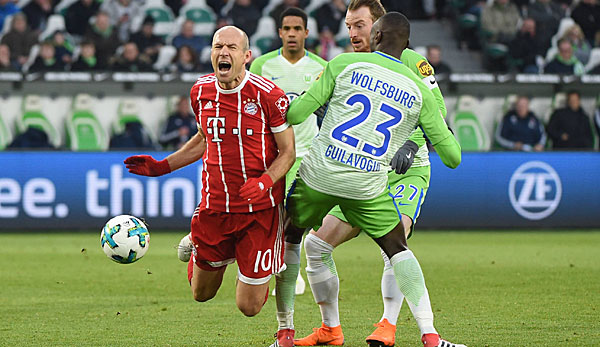 Arjen Robben stand aufgrund seiner Theatralik nach dem Sieg gegen den VfL Wolfsburg in der Kritik.