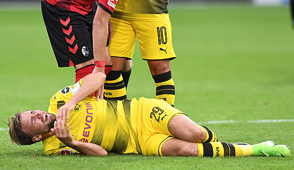 Marcel Schmelzer musste in der ersten Halbzeit verletzungsbedingt ausgewechselt werden