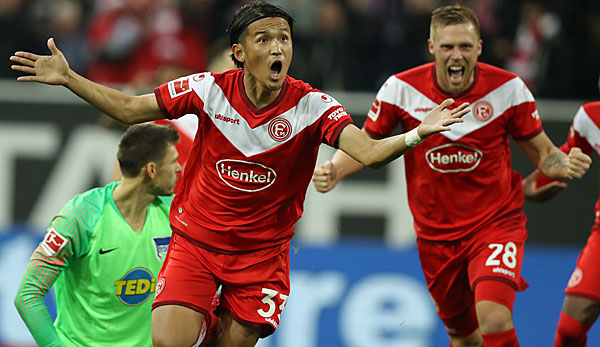 Takashi Usami und Rouwen Hennings brachten Fortuna Düsseldorf mit ihren beiden Treffern auf die Siegerstraße.