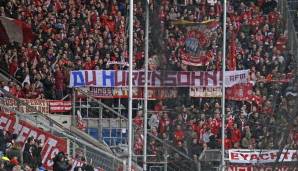 Leider war aber noch nicht Schluss: In der 77. Minute wurde erneut ein beleidigendes Banner im Bayern-Block gezeigt.