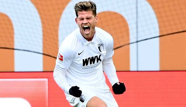 Florian Niederlechner erzielte für den FC Augsburg gegen Union Berlin seine ersten zwei Saisontore.