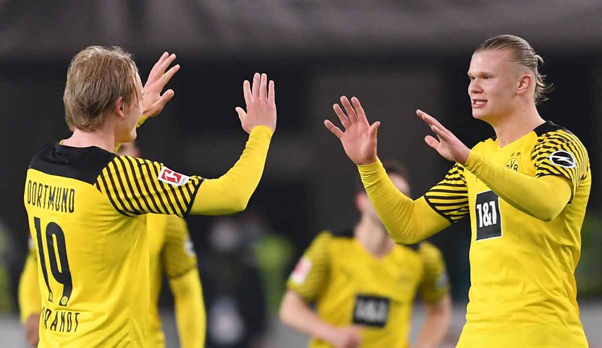 Borussia Dortmund hat mit 2:0 beim VfB Stuttgart gewonnen. Erling Haalands Tordürre hielt dabei an, Julian Brandt stellte dafür einen Rekord auf. Die Noten und Einzelkritiken.