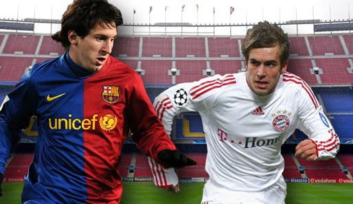 Ein Schlüsselduell des heutigen Abends: Barcas Lionel Messi gegen Bayerns Philipp Lahm