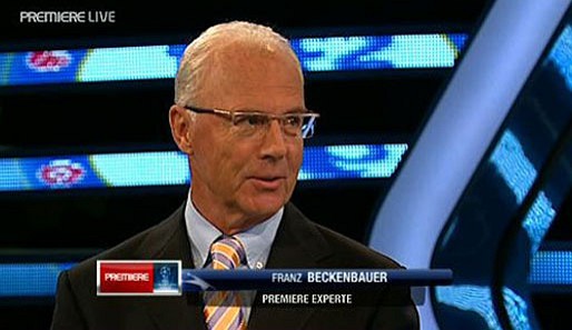 Premiere-Experte Franz Beckenbauer war schwer enttäuscht vom Auftritt der Barca-Stars
