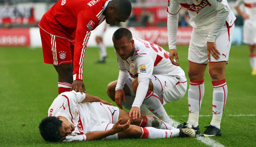 Ricardo Osorio (unten) verletzte sich am Samstag
