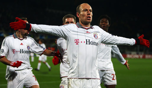 Arjen Robben schoss in sechs Champions-League-Spielen für die Bayern zwei Tore