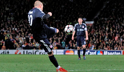 Er kam, sah und siegte: Arjen Robben erzielte gegen Manchester United das spielentscheidende 2:3