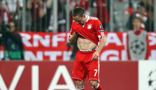 Franck Ribery sah im Halbfinal-Hinspiel gegen Olympique Lyon die Rote Karte