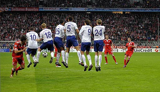 Der FC Bayern München gewann das Hinspiel gegen Manchester United in der Allianz Arena 2:1