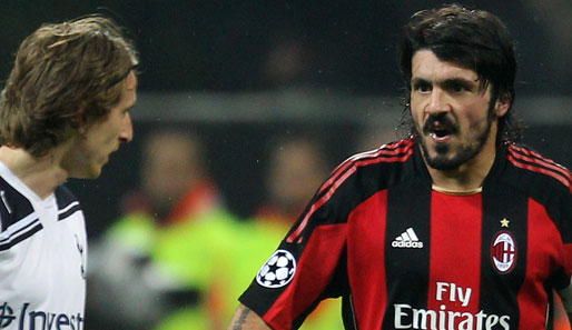 Gennaro Gattuso (r.) vom AC Milan wird möglicherweise nur für ein Spiel gesperrt