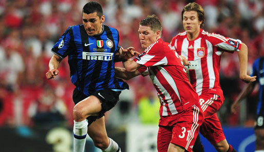 Bastian Schweinsteiger (M.) will sich für die Finalniederlage 2010 an Inter rächen