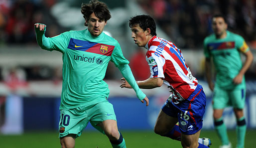 Traf in der aktuellen Champions-League-Saison bereits sechs Mal: Barcas Superstar Lionel Messi (l.)