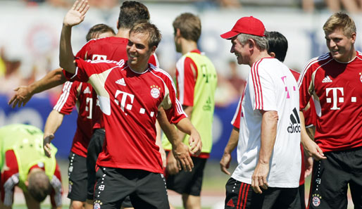 Philipp Lahm (l.) wünscht sich für Bayern - Zürich ein 2:0