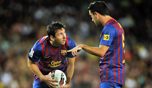 Superstars unter sich: Lionel Messi (l.) und Xavi wollen den CL-Titel verteidigen