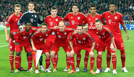 Die aktuelle Mannschaft des FC Bayern München
