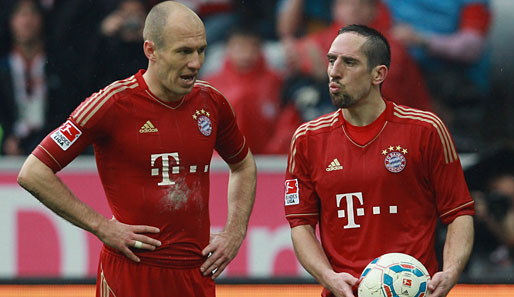 Arjen Robben (l.) und Franck Ribery (r.) waren sich auf dem Platz gegen Real nicht immer einig
