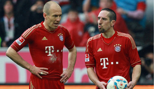 Franck Ribery (r.) und Arjen Robben standen am Wochenende nicht im Bayern-Kader