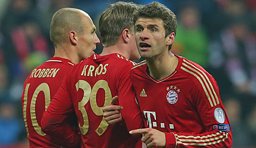 In welche Richtung geht's für den FC Bayern? Robben, Kroos und Müller (v.r.)