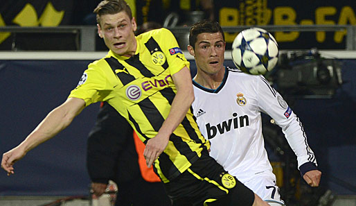 Dortmunds Lukasz Piszczek (l.) erlitt im Hinspiel gegen Real Madrid einen Adduktoren-Verletzung