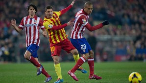 Bereits im Januar taten sich Lionel Messi und Co. schwer beim 0:0 gegen Atletico in der Liga