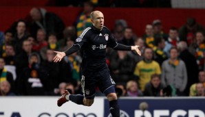 Vor fast vier Jahren schoss Arjen Robben die Bayern im Old Trafford ins Halbfinale der Königsklasse