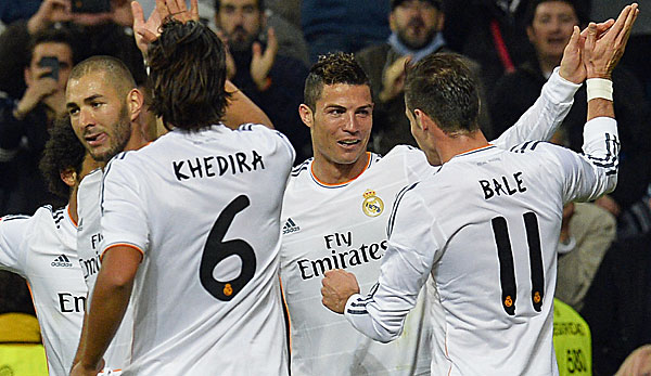 BBC und ein deutscher Nationalspieler: Benzema, Khedira, Ronaldo und Bale (v.l.)