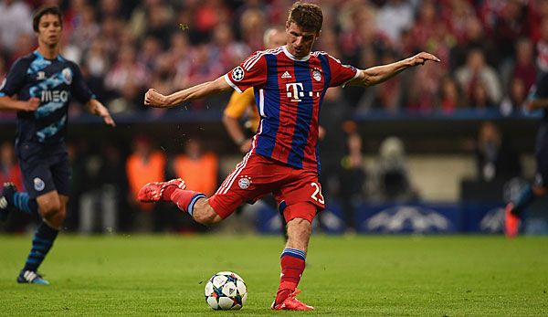 Auch gegen Porto konnte sich Thomas Müller wieder in die Torschützenliste eintragen