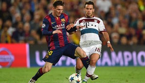 Lionel Messi war vom FC Bayern nicht in den Griff zu bekommen